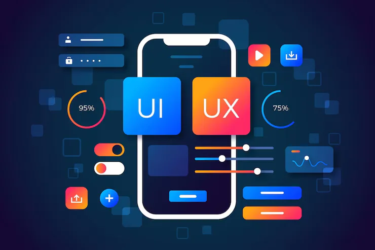 UI/UX Design workflow visualization